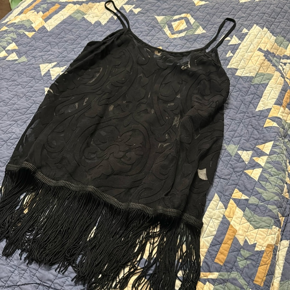 Black Sheer Tank Top
